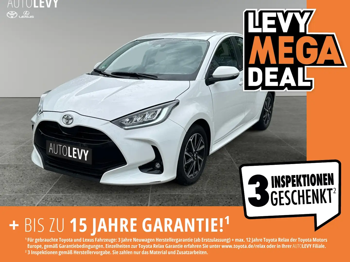 Toyota Yaris 1.5 D Team Deutschland FLA SpurH LM LED Bílá - 1