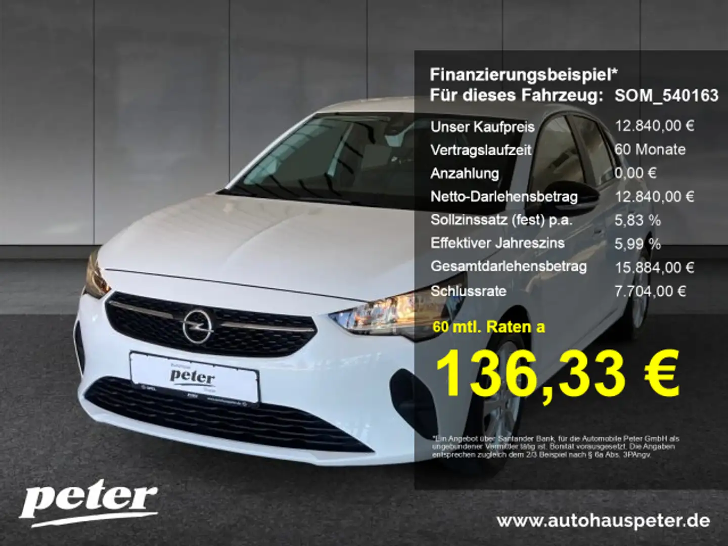 Opel Corsa Corsa F 1.2 Edition Klima Sitzheizung Allwetter Weiß - 1