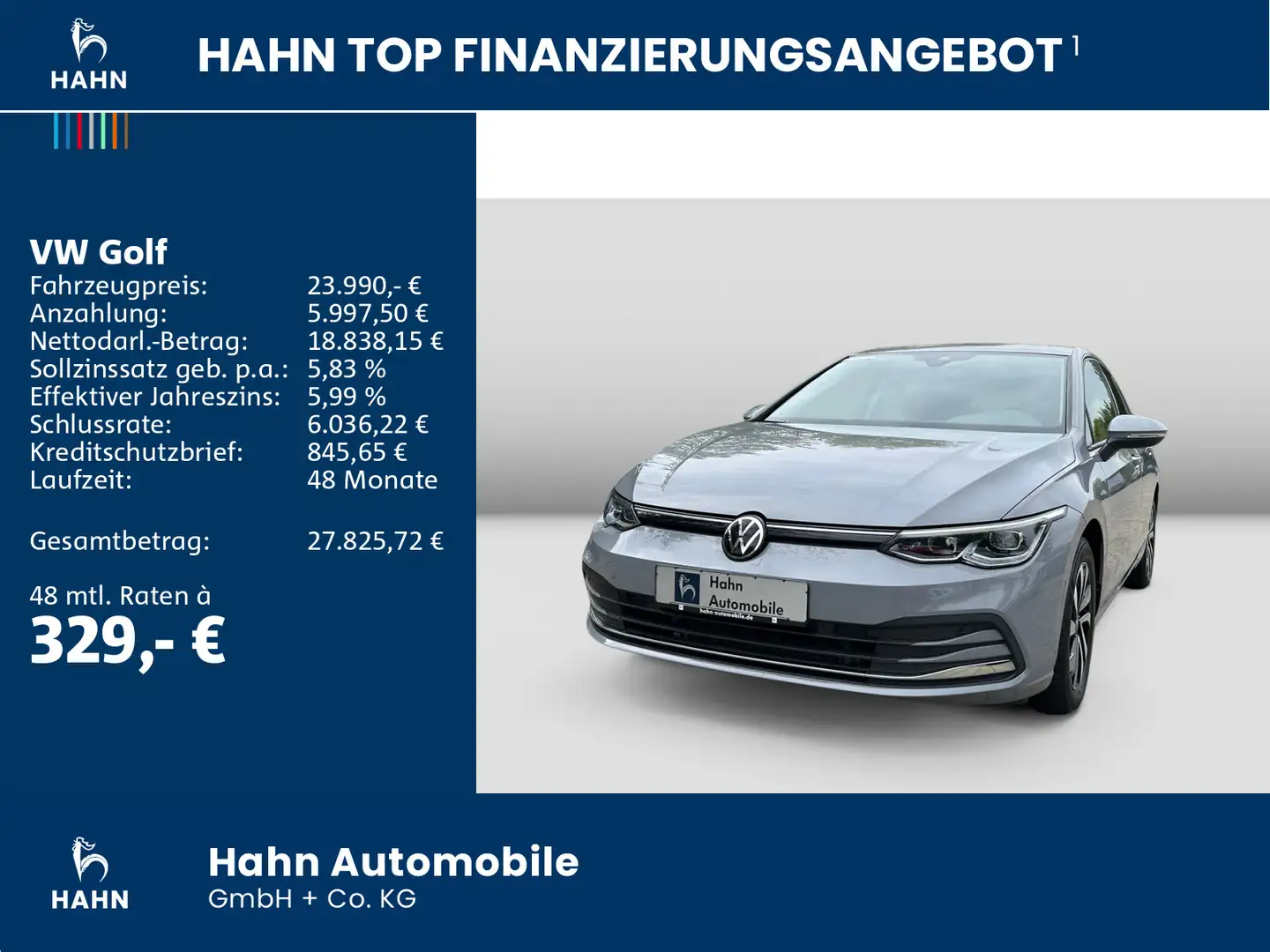 Volkswagen Golf VIII 2.0TDI Active NAVI ACC App Sitzheizung Grau - 2