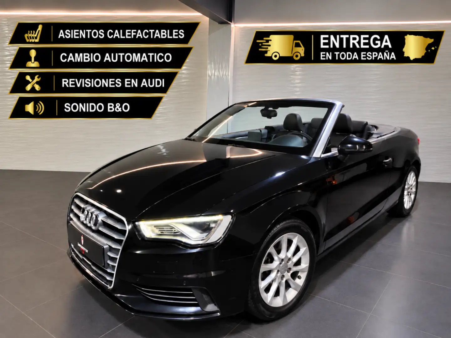 Audi A3 Cabrio 1.8 TFSI Attraction S-Tronic Negro - 1