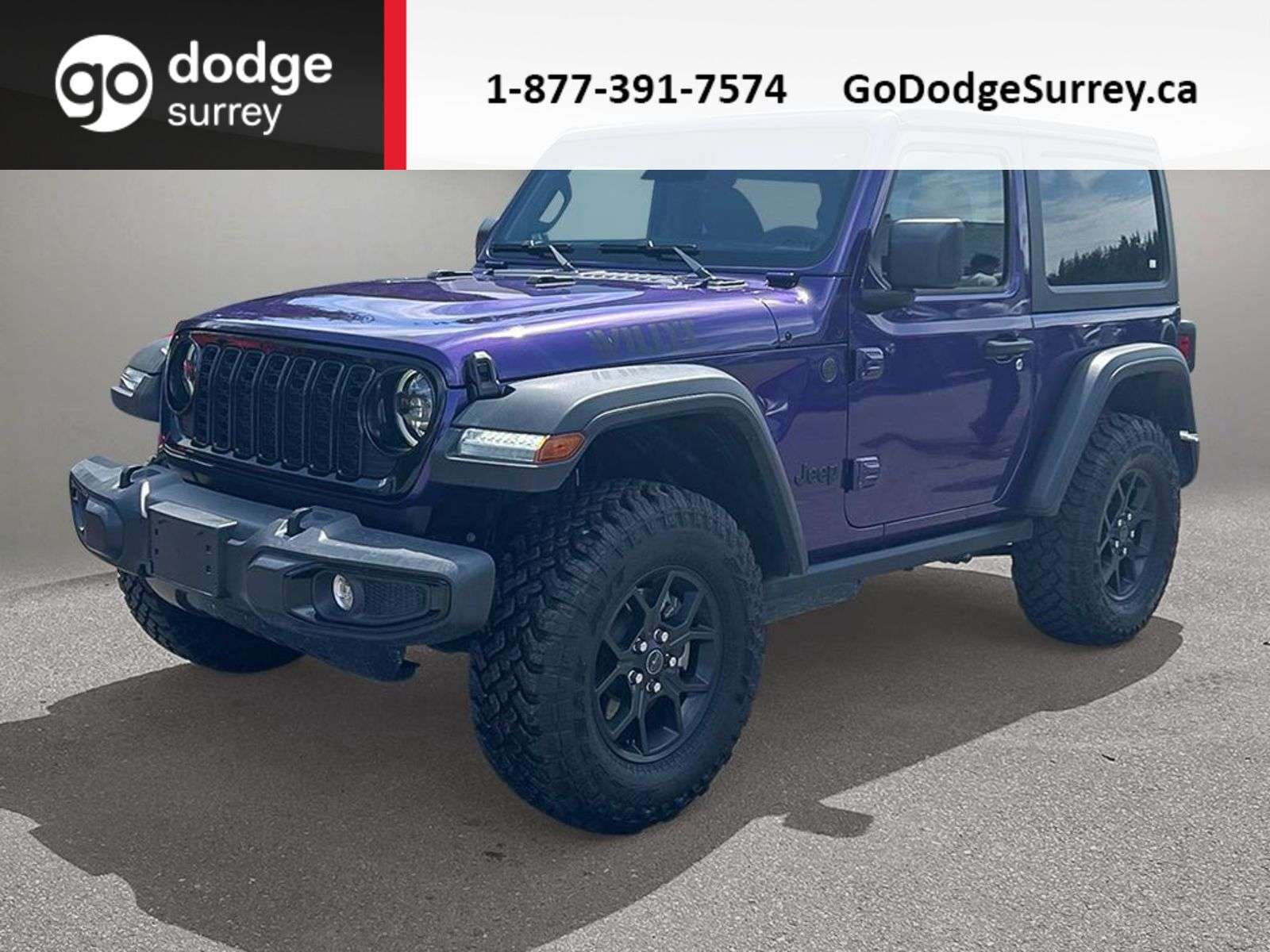 2026 Jeep Wrangler Willys + 4X4/REAR VIEW CAM/APPLE CARPLAY