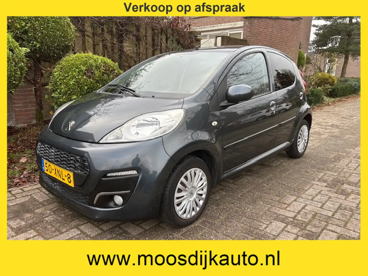 Peugeot 107 1.0 Active Airco/ Orig NL auto/ Nw. Koppeling/ 5 D Grijs - 1