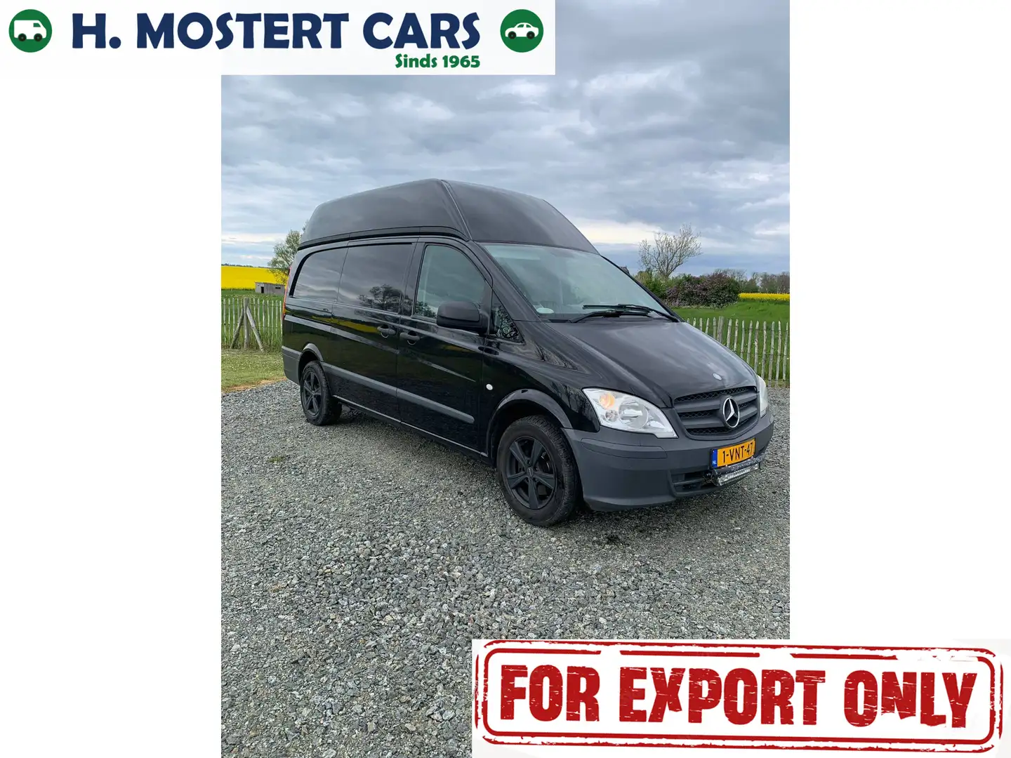 Mercedes-Benz Vito 113 CDI 320 Lang DC Luxe HOOG DAK * EURO 5 * AIRCO Noir - 1