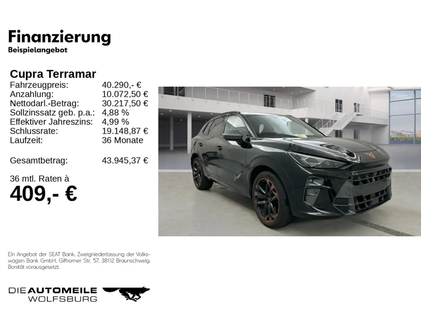 CUPRA Terramar 2.0TSI 4Drive DSG VZ PANO/AHK/MATRIX/SE Schwarz - 2