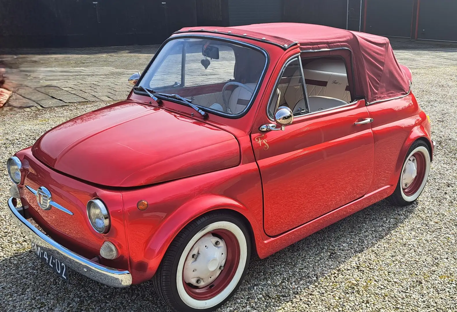 Fiat 500 Fiat 500F Berlina Cabrio Rood - 1
