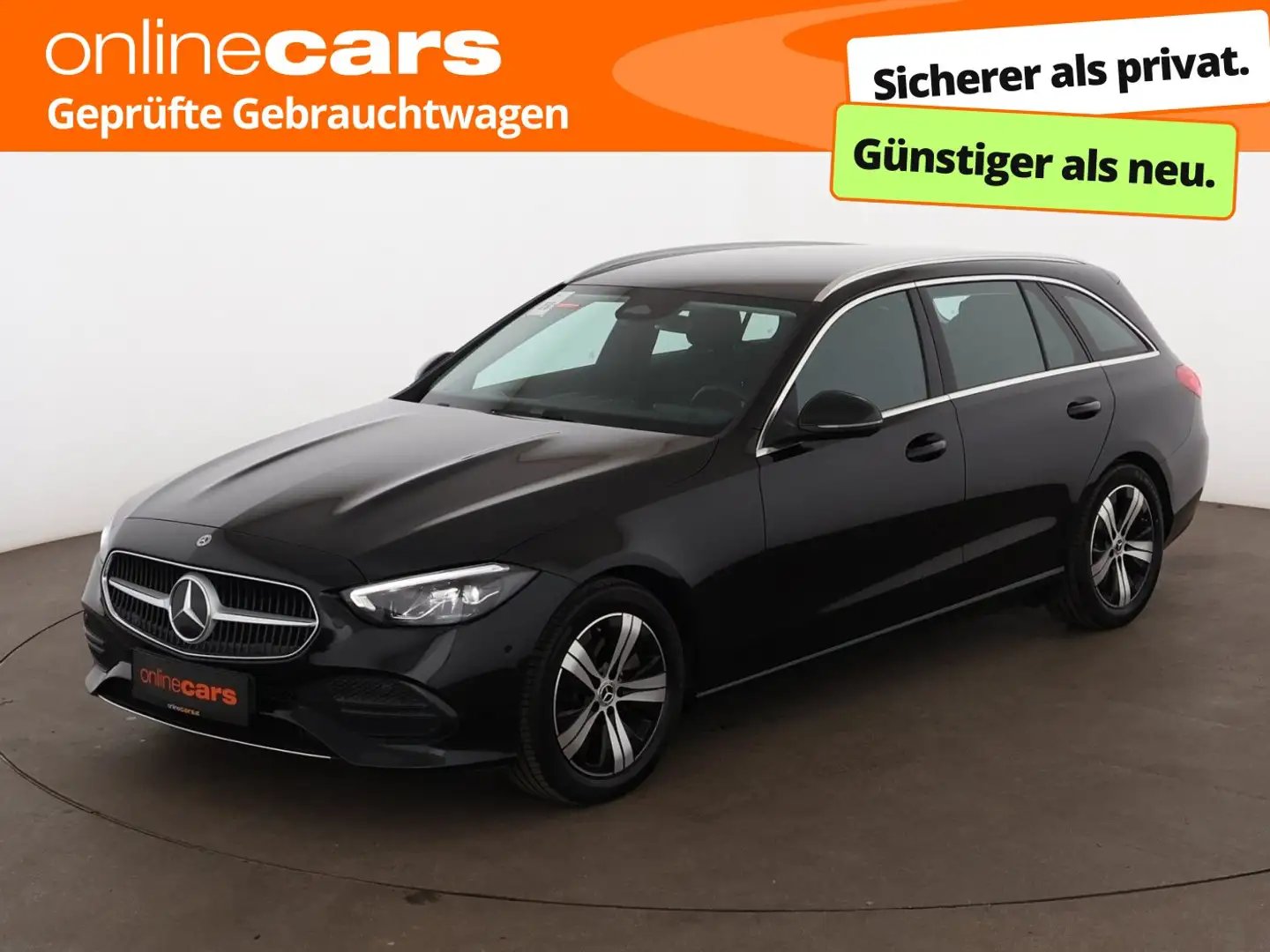 Mercedes-Benz C 200 d Avantgarde Aut LED NAV LEDER SITZHZG R-CAM Schwarz - 1