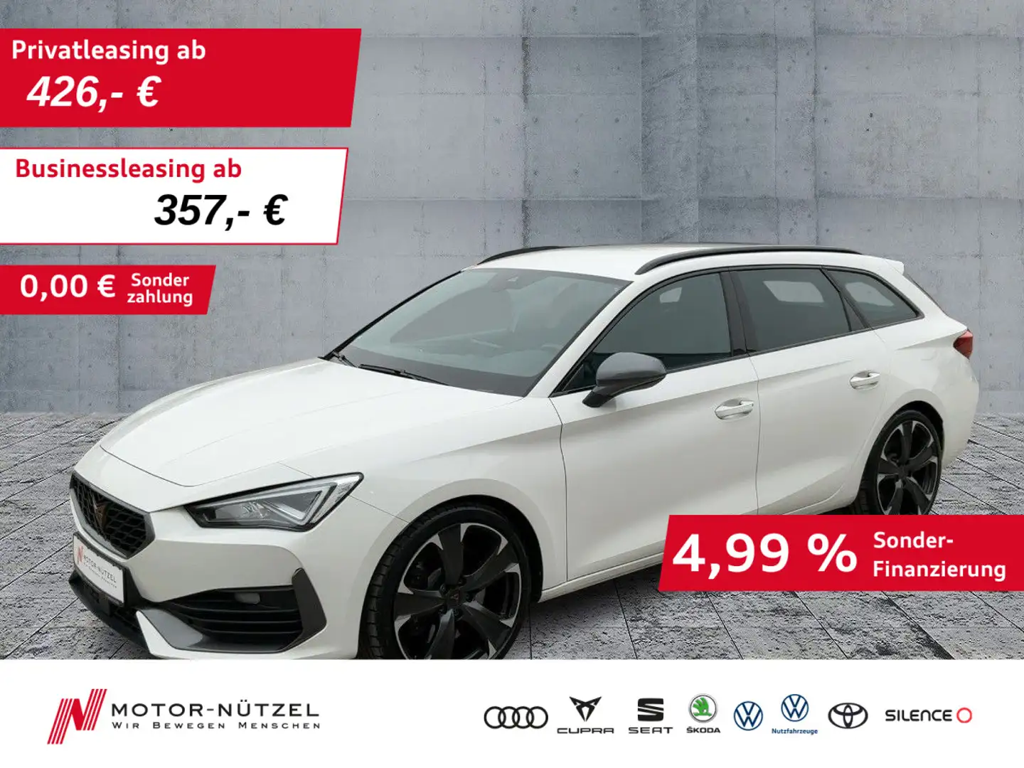 CUPRA Leon ST VZ 2.0 TSI DSG LED+NAVI+AHK+DCC+SHZ+GRA Weiß - 1