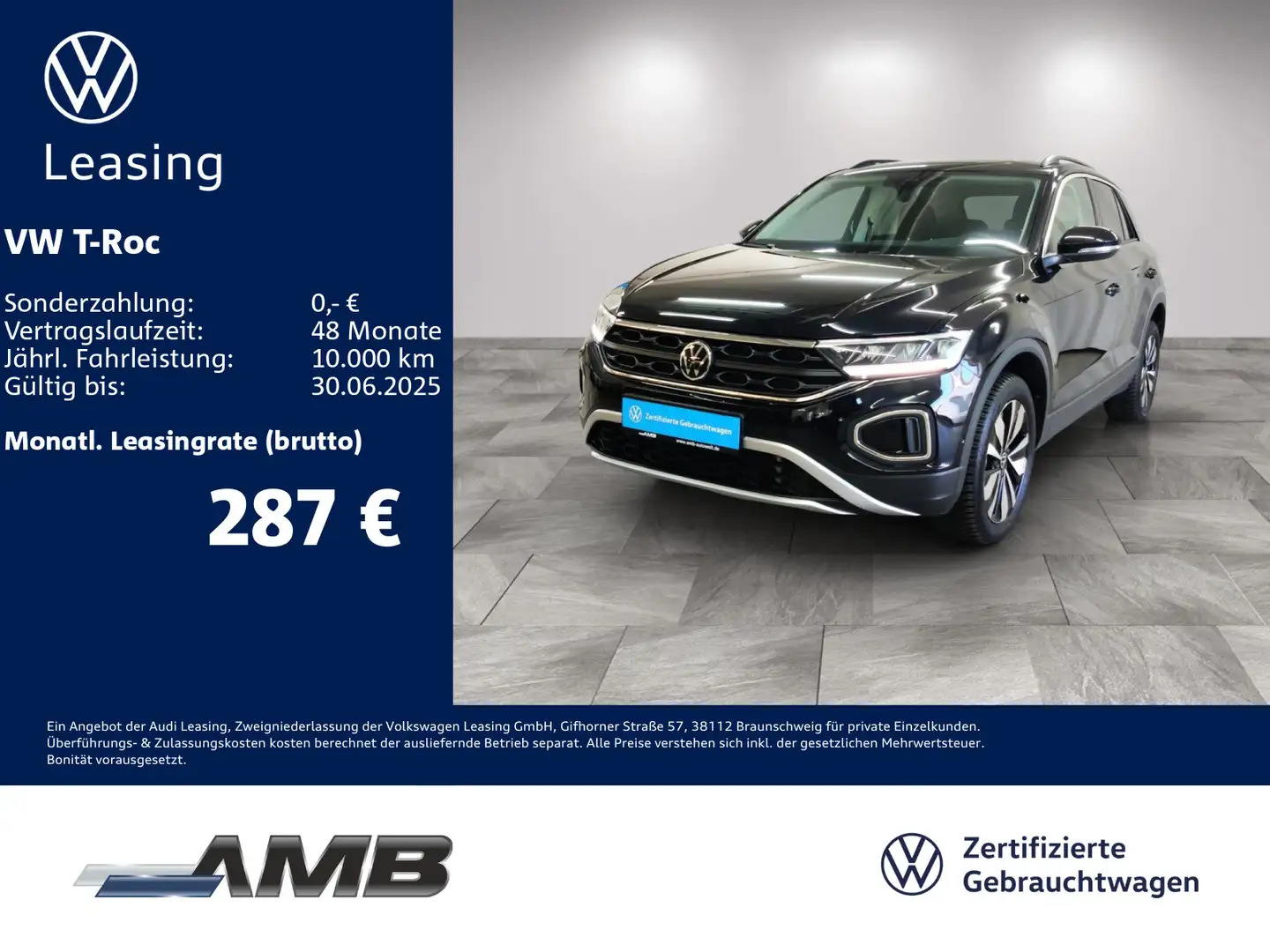 Volkswagen T-Roc Move 2.0 TDI AHK/ACC/Standhzg/RFK/03.29Gar Schwarz - 1