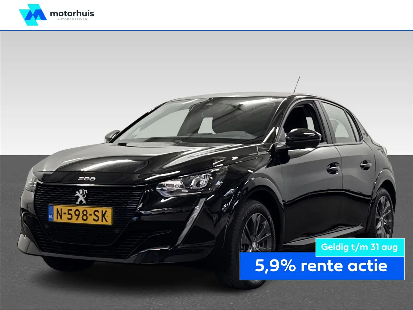 Peugeot e-208 EV 50KWH 136PK ACTIVE PACK CARPLAY TEL CRUISE LM N Zwart - 1