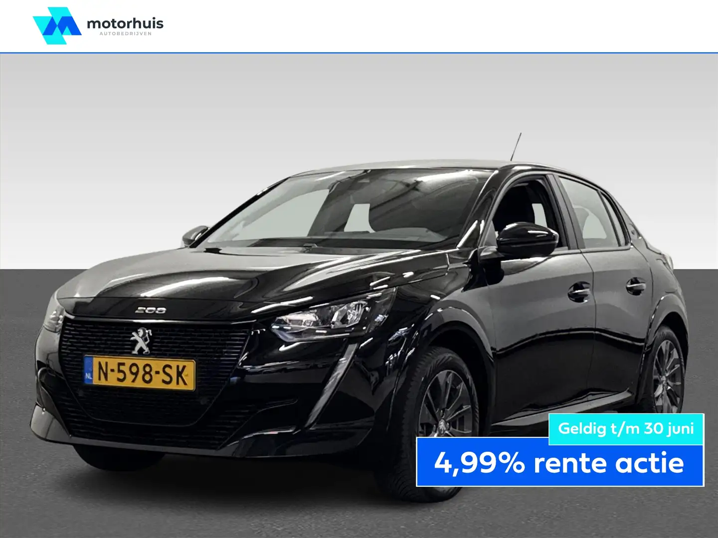Peugeot e-208 EV 50KWH 136PK ACTIVE PACK CARPLAY TEL CRUISE LM N Černá - 1