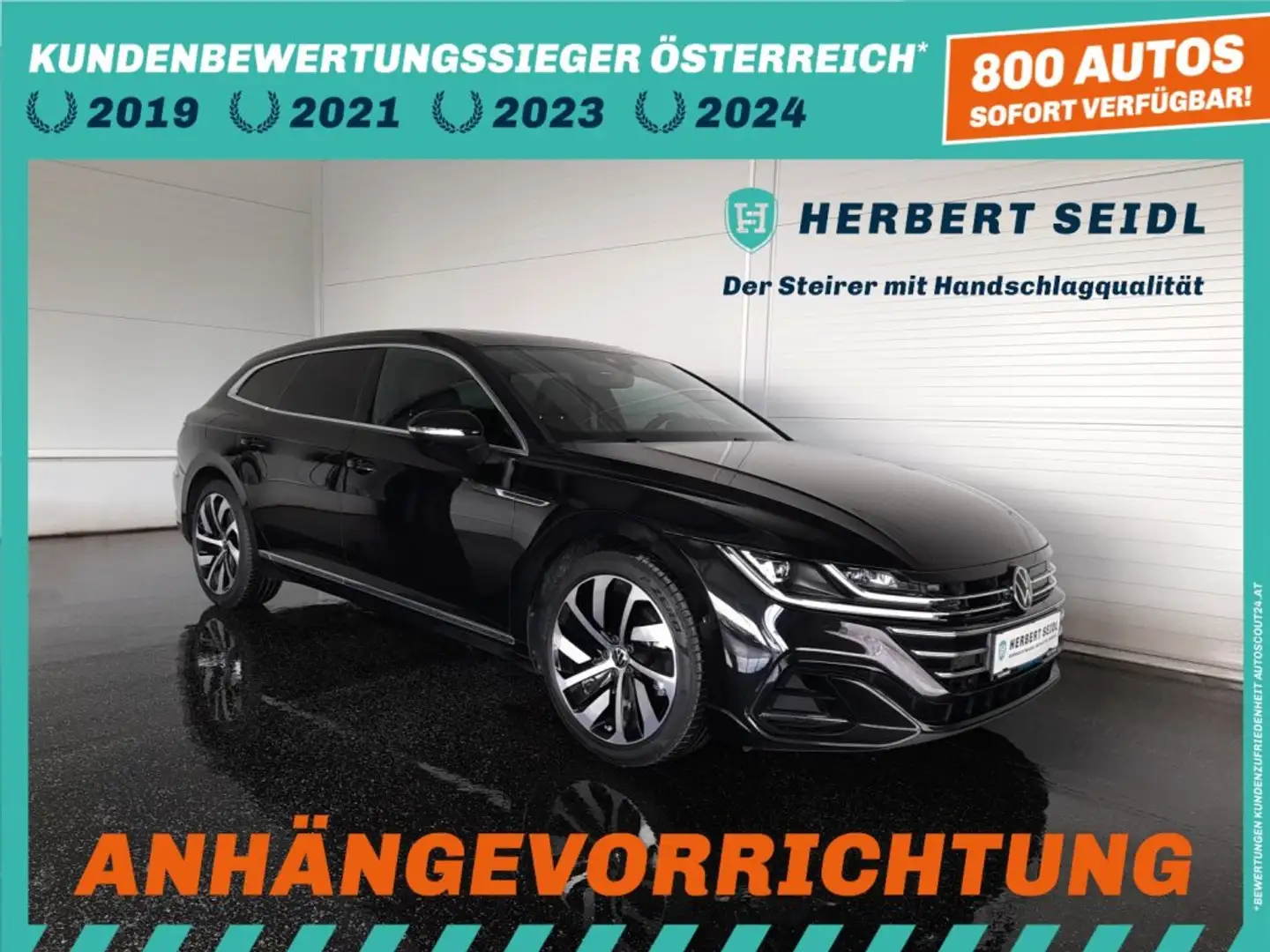 Volkswagen Arteon SB R-LINE PHEV DSG *SKY / STANDHZG / IQ-LIGHT LED / 19 ZOLL / DCC / VIRTUELL / NAVI / AHV & 360° KAMERA / ACC / E-KLAPPE* Schwarz - 1