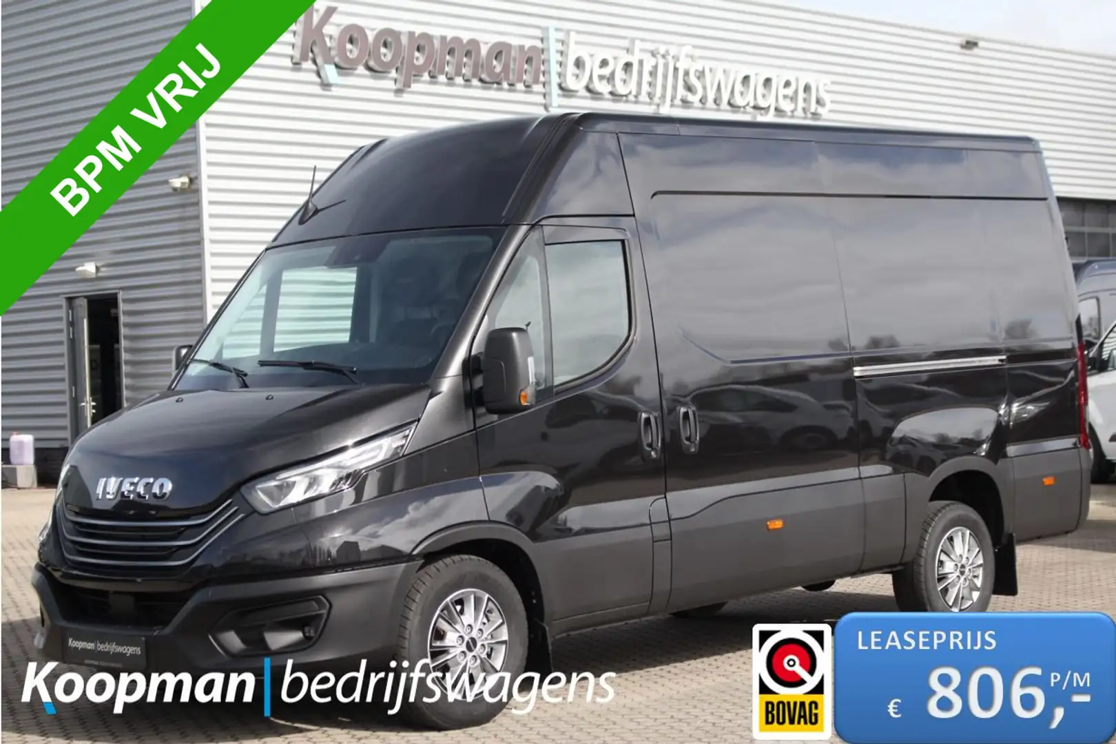 Iveco Daily 35S18A8 3.0 180pk 352 L2H2 | Automaat | Navi | Cam Zwart - 1