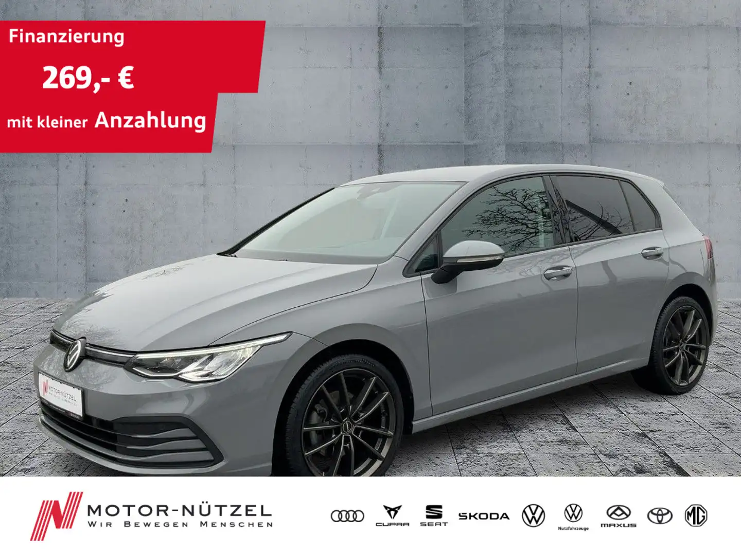 Volkswagen Golf VIII 1.5 eTSI DSG LIFE LED+ACC+NAV+SHZ+DAB Grau - 1