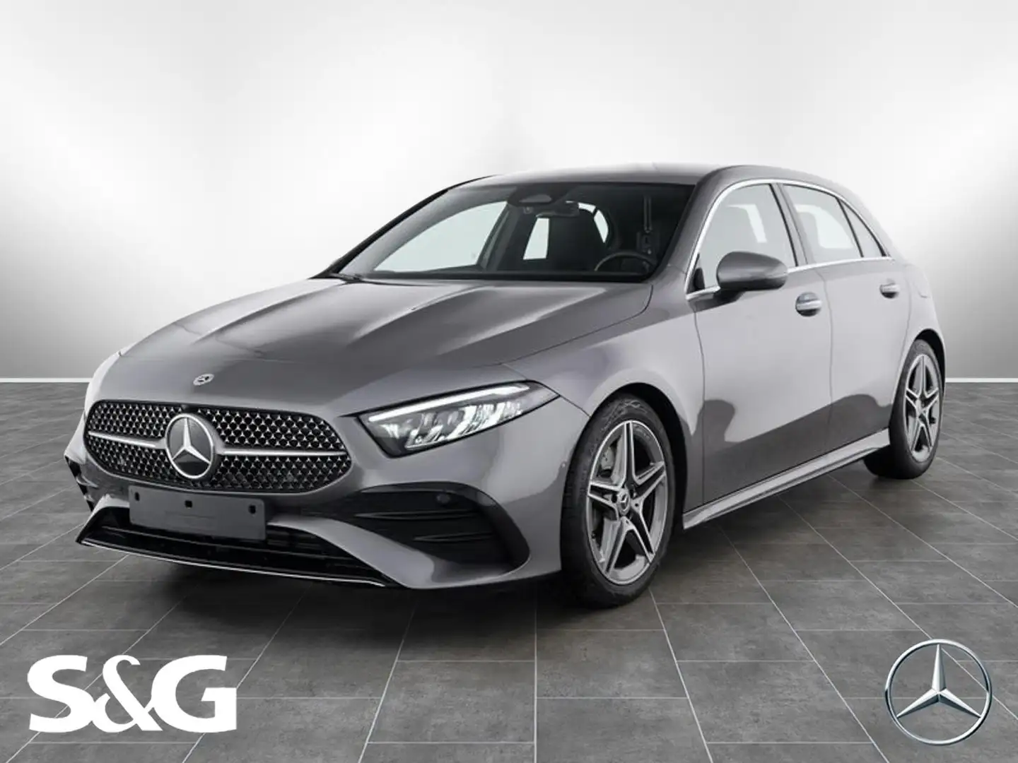 Mercedes-Benz A 220 d Kompaktlimousine AMG RüKam+Tempomat+LED Grijs - 1