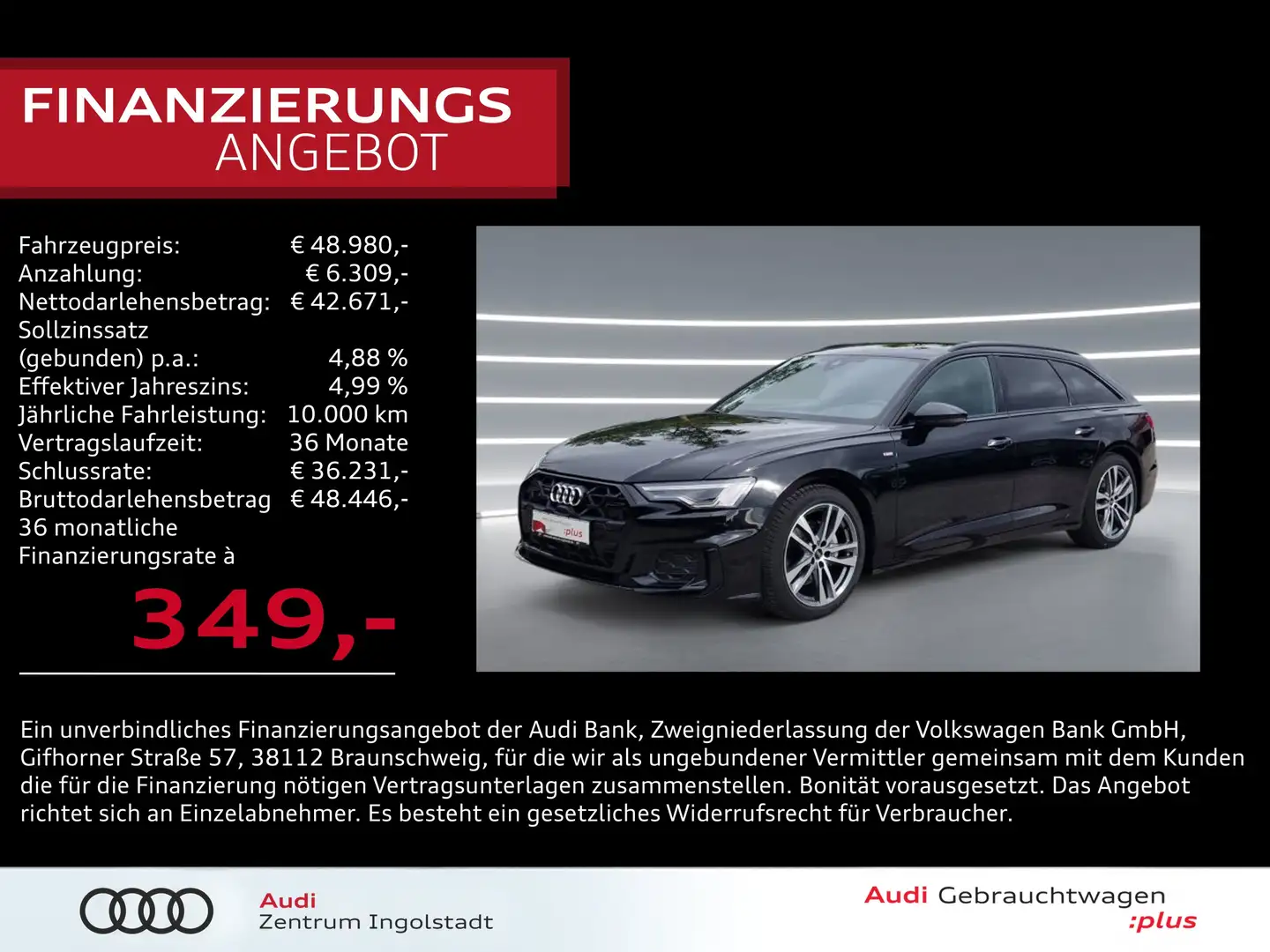 Audi A6 Avant 40 TDI qu 2x S line MATRIX STHZG AHK Nero - 1