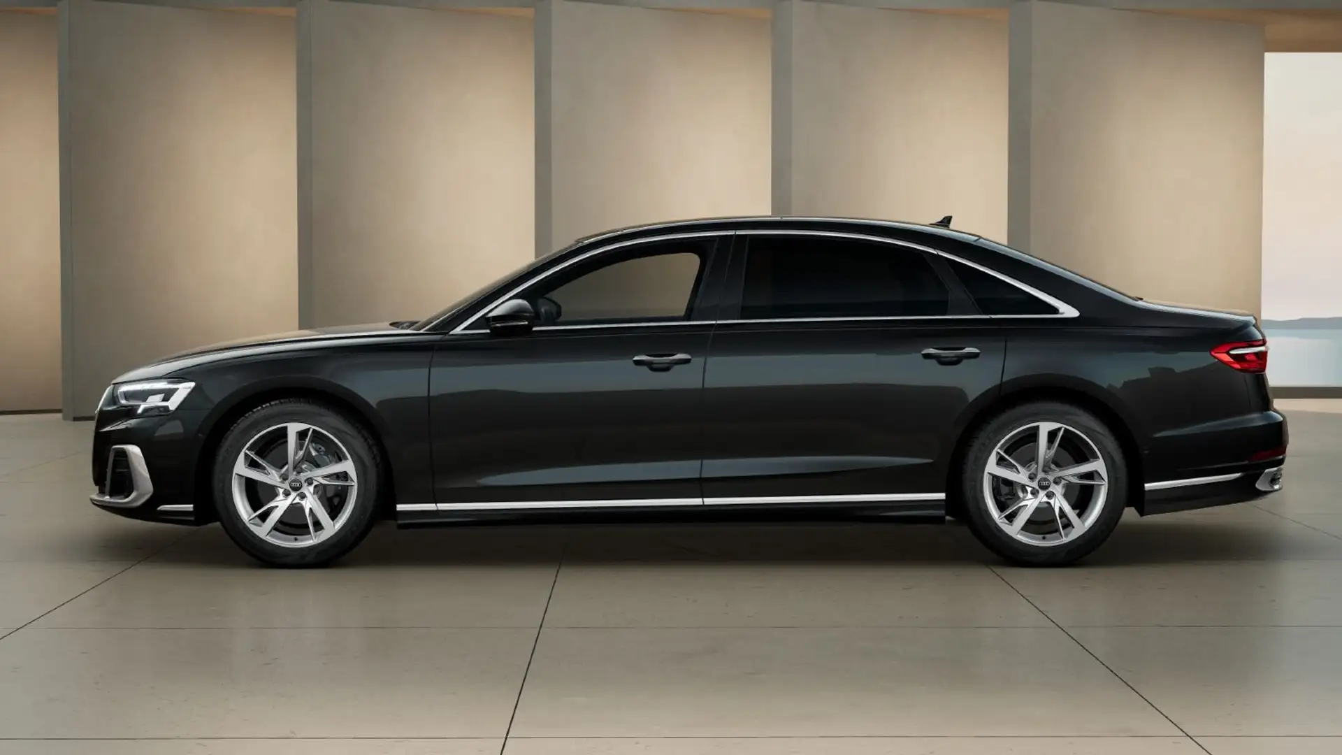 Audi A8 Lang 50 TDI qu. HDMatrix*Pano*Massage*Servosc Zwart - 2