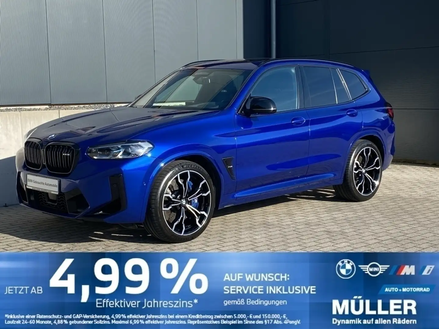 BMW X3 M AHK/LASER/Vmax/HUD/PANO/AKUSTIK/CAM  AHK/LASER/Vma Bleu - 1