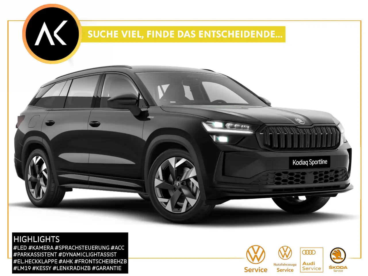 Skoda Kodiaq 2.0 TDI Sportline 4x4 DSG 193PS-AHK LED Kamera Nav — миниатюра 1