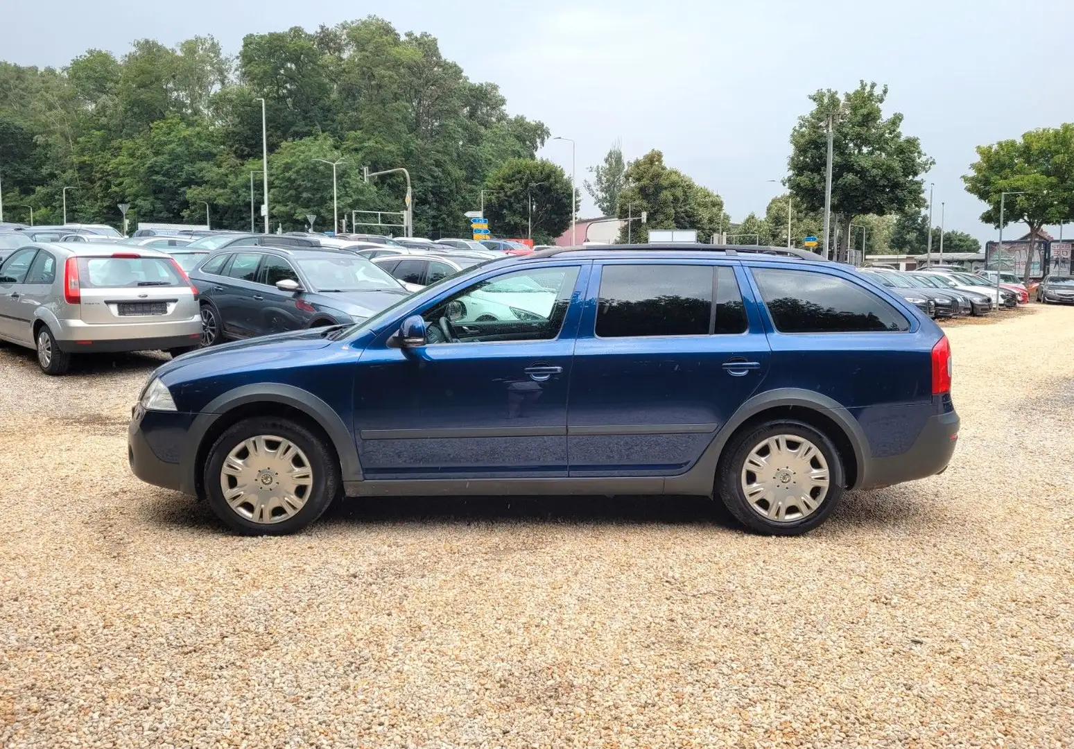 Skoda Octavia Combi Scout 4X4*SZH*Klima*Temp*SR+LMF*WR Blauw - 2