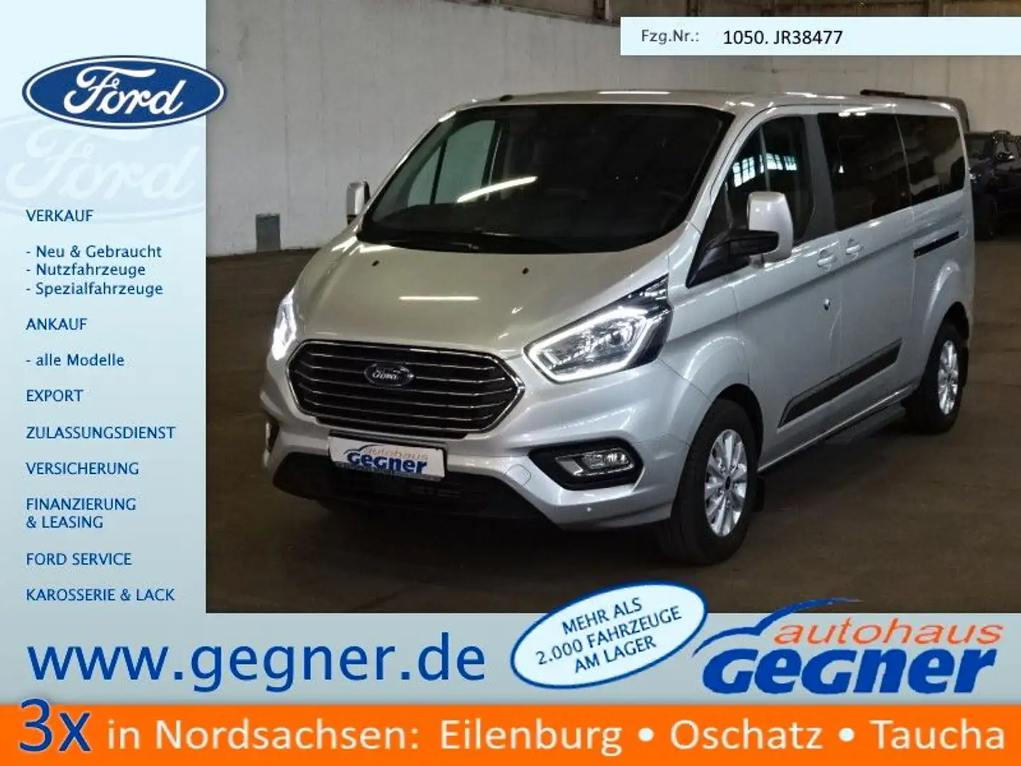 Ford Tourneo Custom 320 L2H1 Autm. Trend Navi SHZ Silber - 1