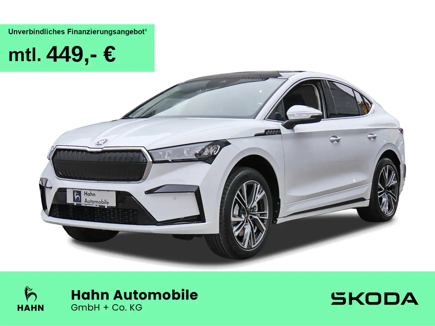 Skoda Enyaq Coupe 85 286PS Navi ACC Kessy PDC Kam SHZ Weiß - 1