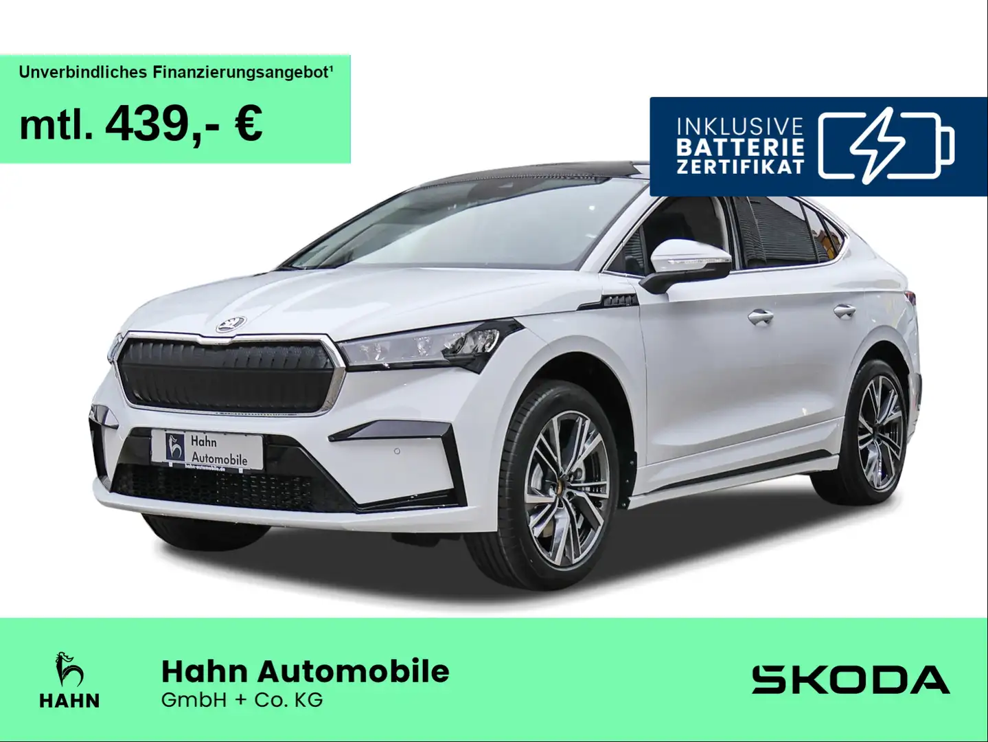 Skoda Enyaq Coupe 85 286PS Navi ACC Kessy PDC Kam SHZ Weiß - 1