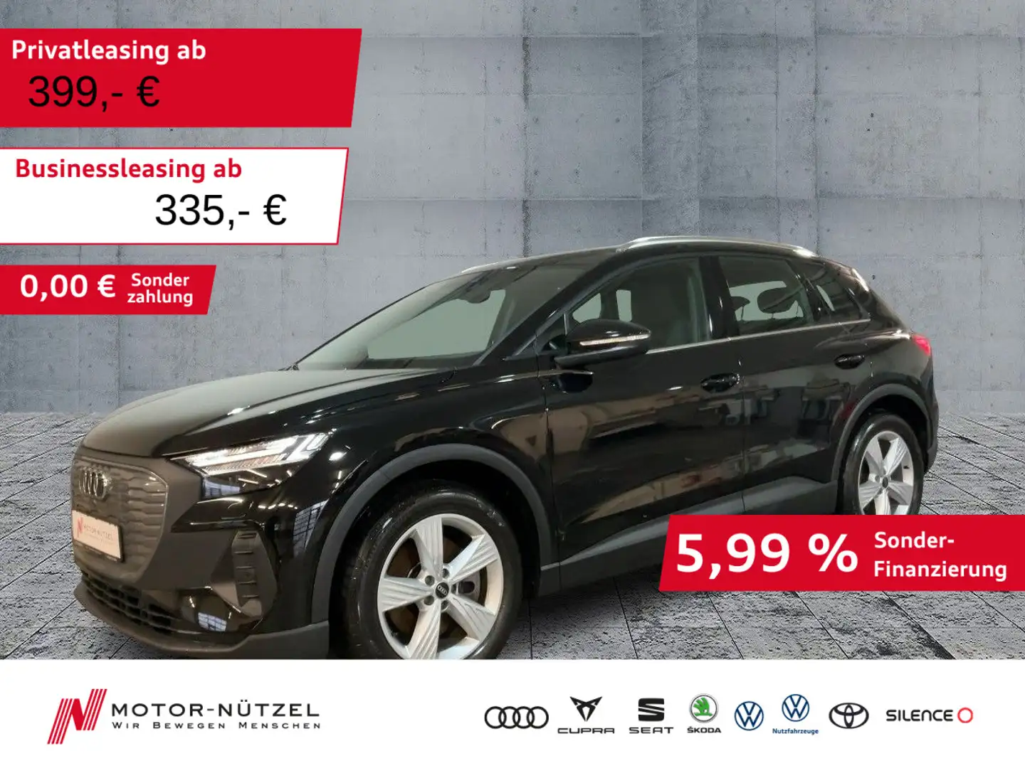 Audi Q4 e-tron 40 MATRIX+NAVI+2xPDC+GRA+SHZ+19"LM Schwarz - 1