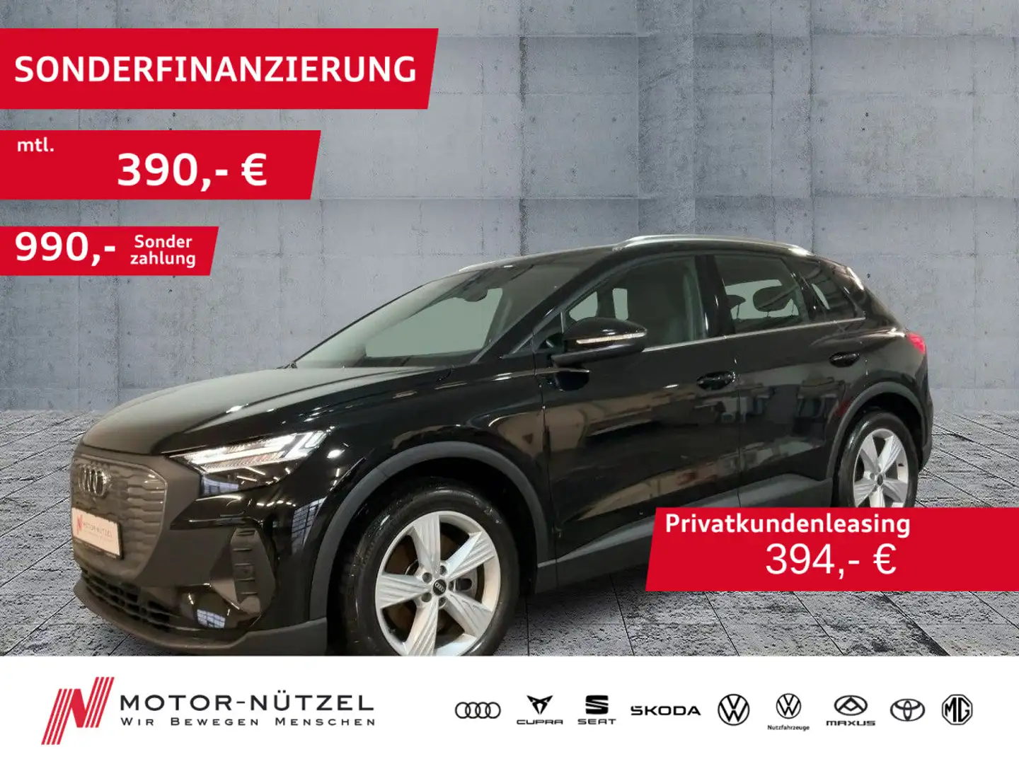 Audi Q4 e-tron 40 MATRIX+NAVI+2xPDC+GRA+SHZ+19"LM Schwarz - 1