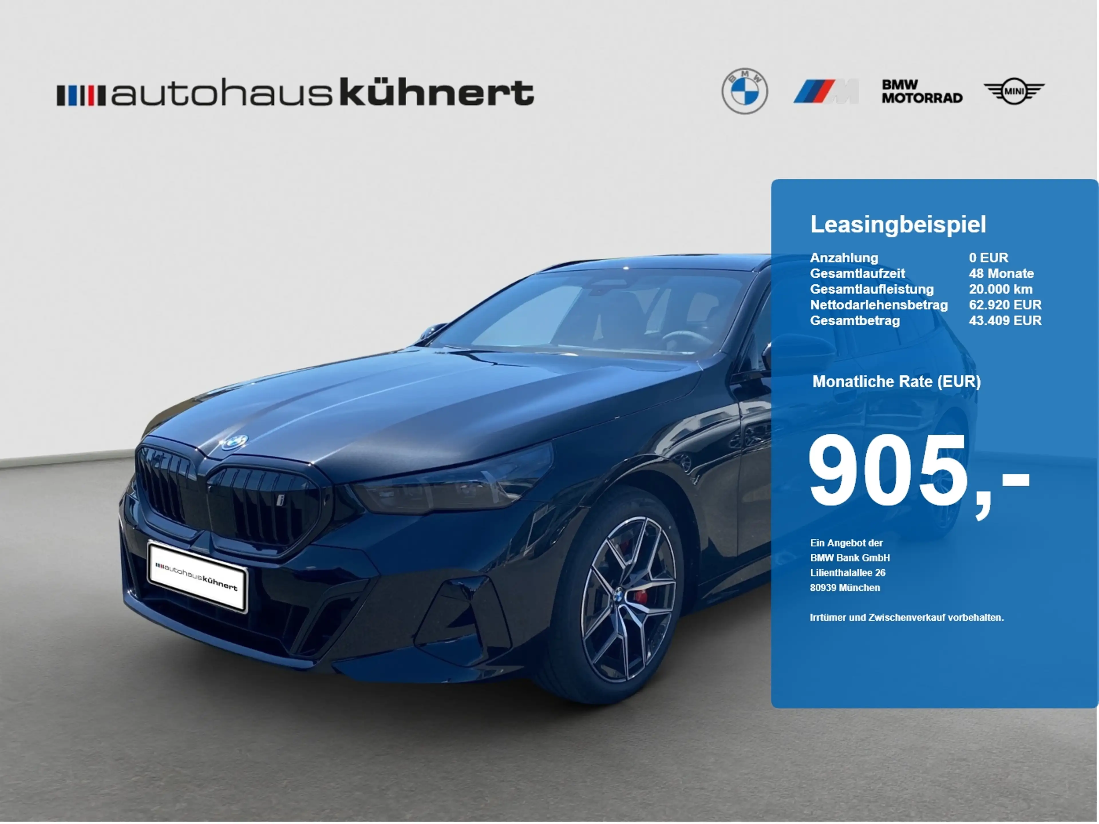 BMW i5 xDrive40 Touring M-Sport Elektro UPE 98.500,-