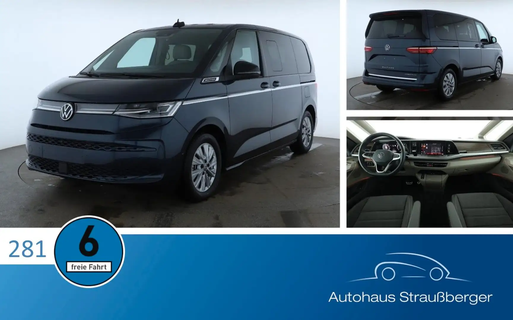 Volkswagen T7 Multivan Multivan Style eHybr. 4M KÜ 360° AHK ACC HuD 6-S Bleu - 1
