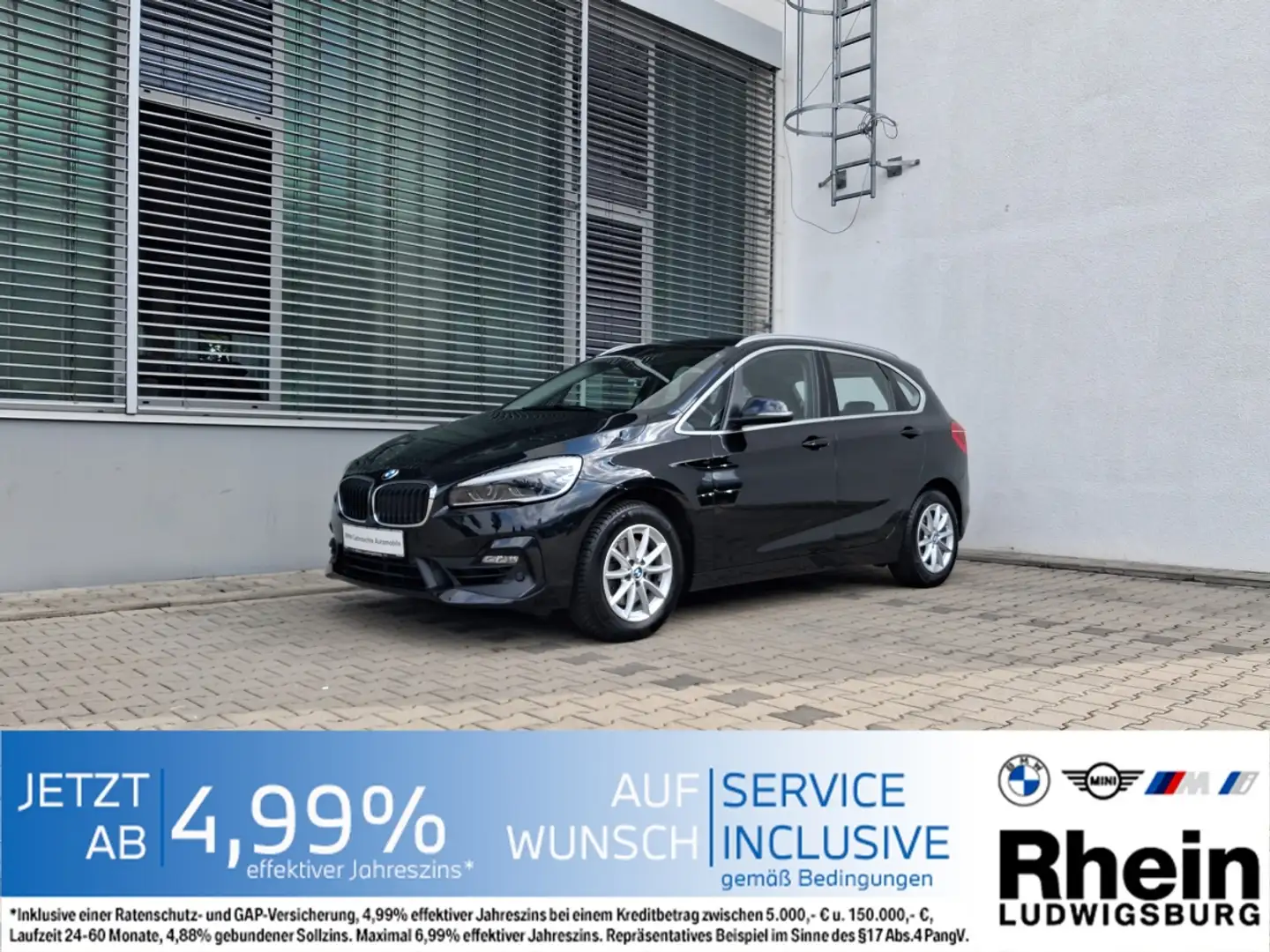 BMW 220 i Active Tourer Advantage LED Navi ParkAs AHK Schwarz - 1