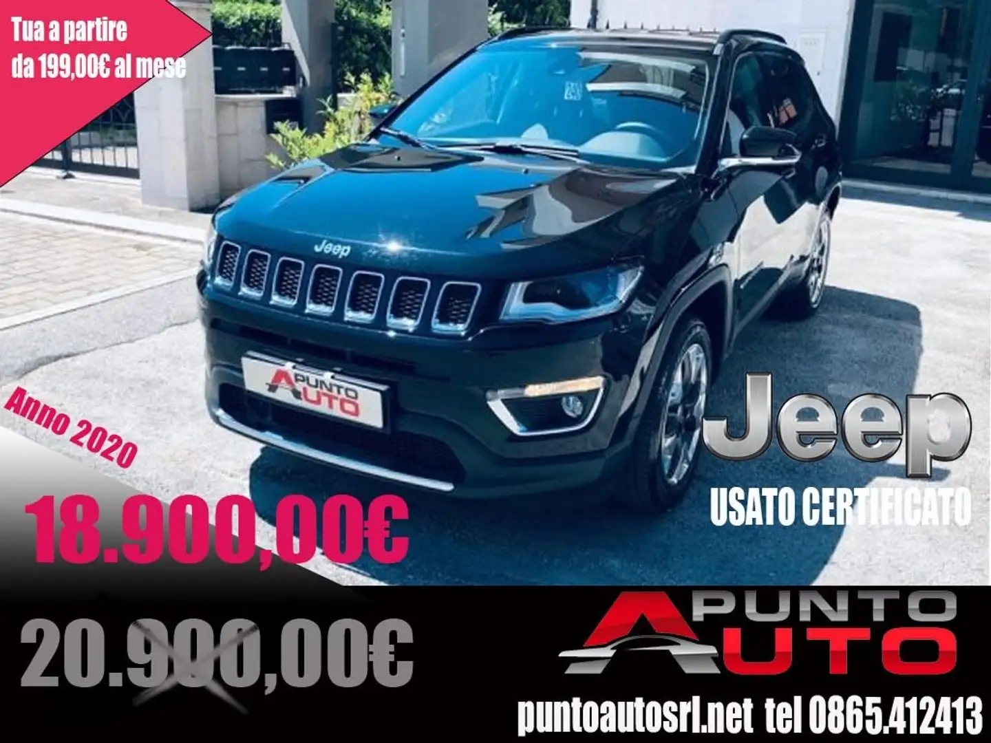 Jeep Compass 2.0 Multijet II 4WD Limited AT9 NERA Gris - 1
