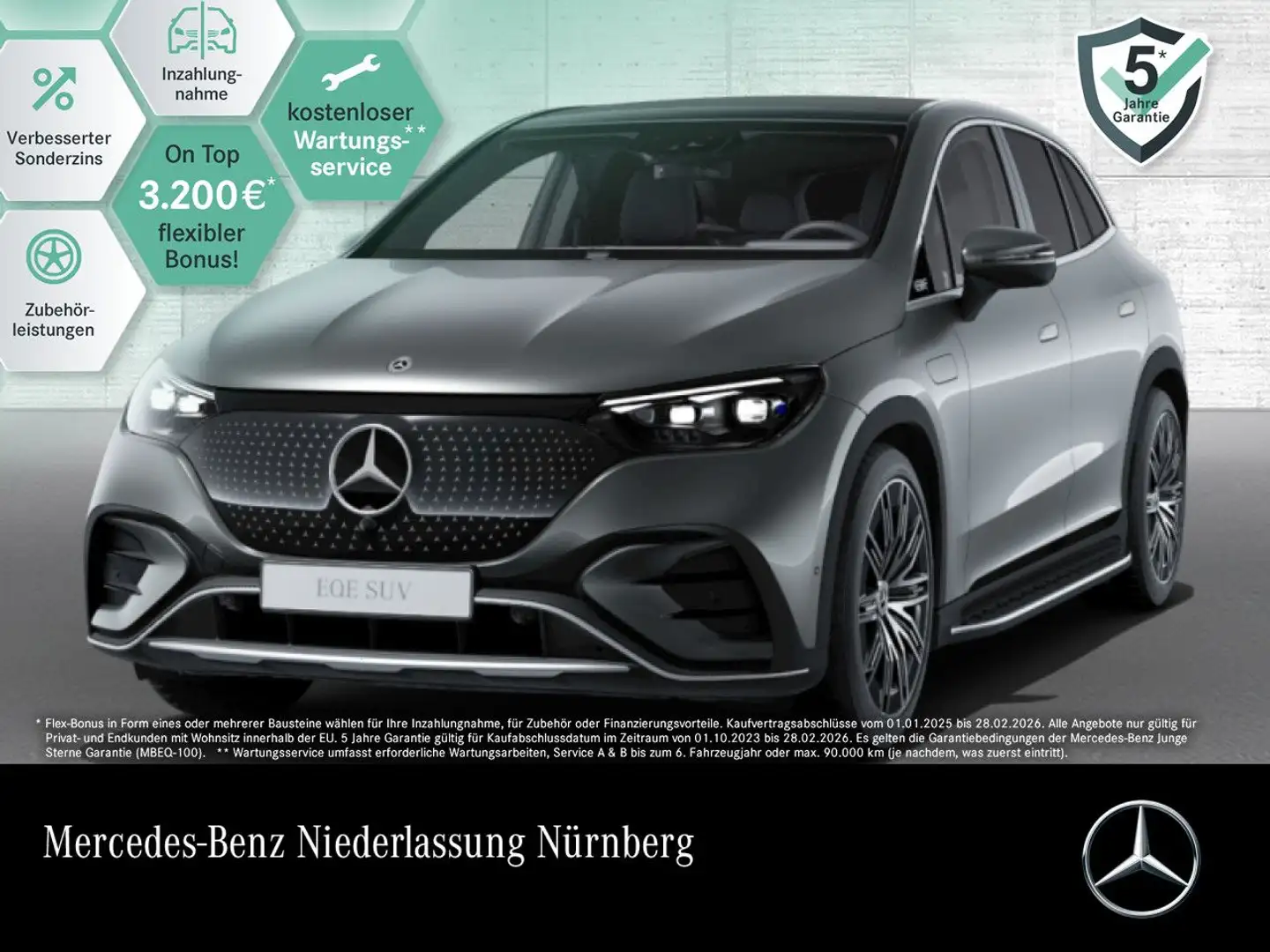 Mercedes-Benz EQE SUV EQE 350 4M AMG+PANO+360+AHK+BURMESTER+SITZKLIMA Grau - 1