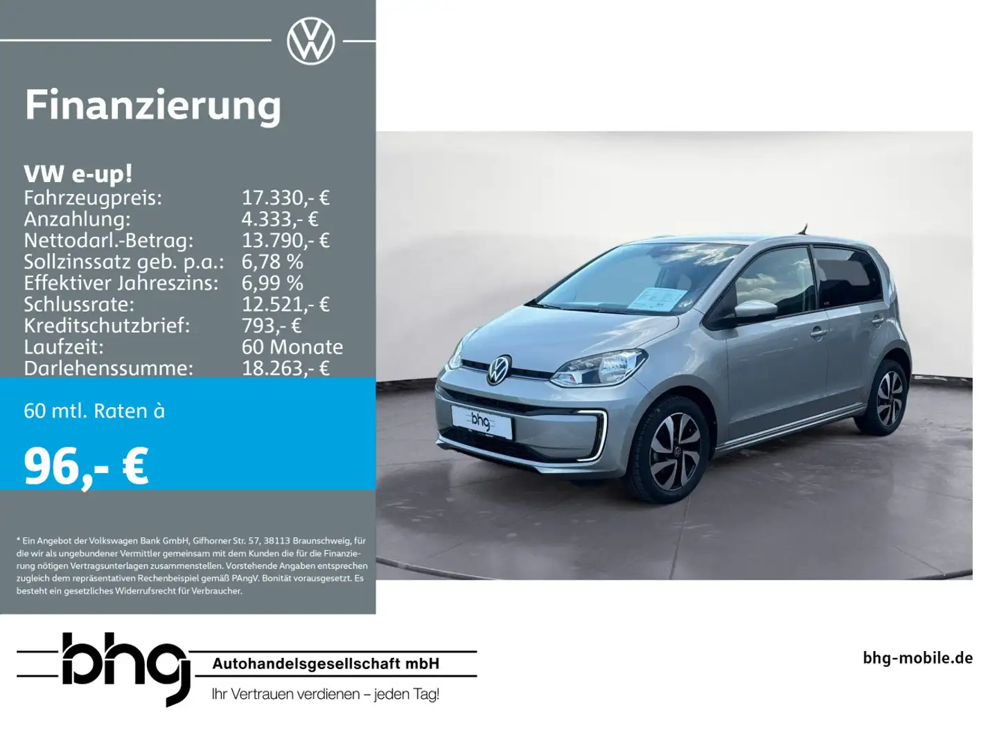Volkswagen e-up! Active GRA SHZ KAMERA PDC hinten Silber - 1