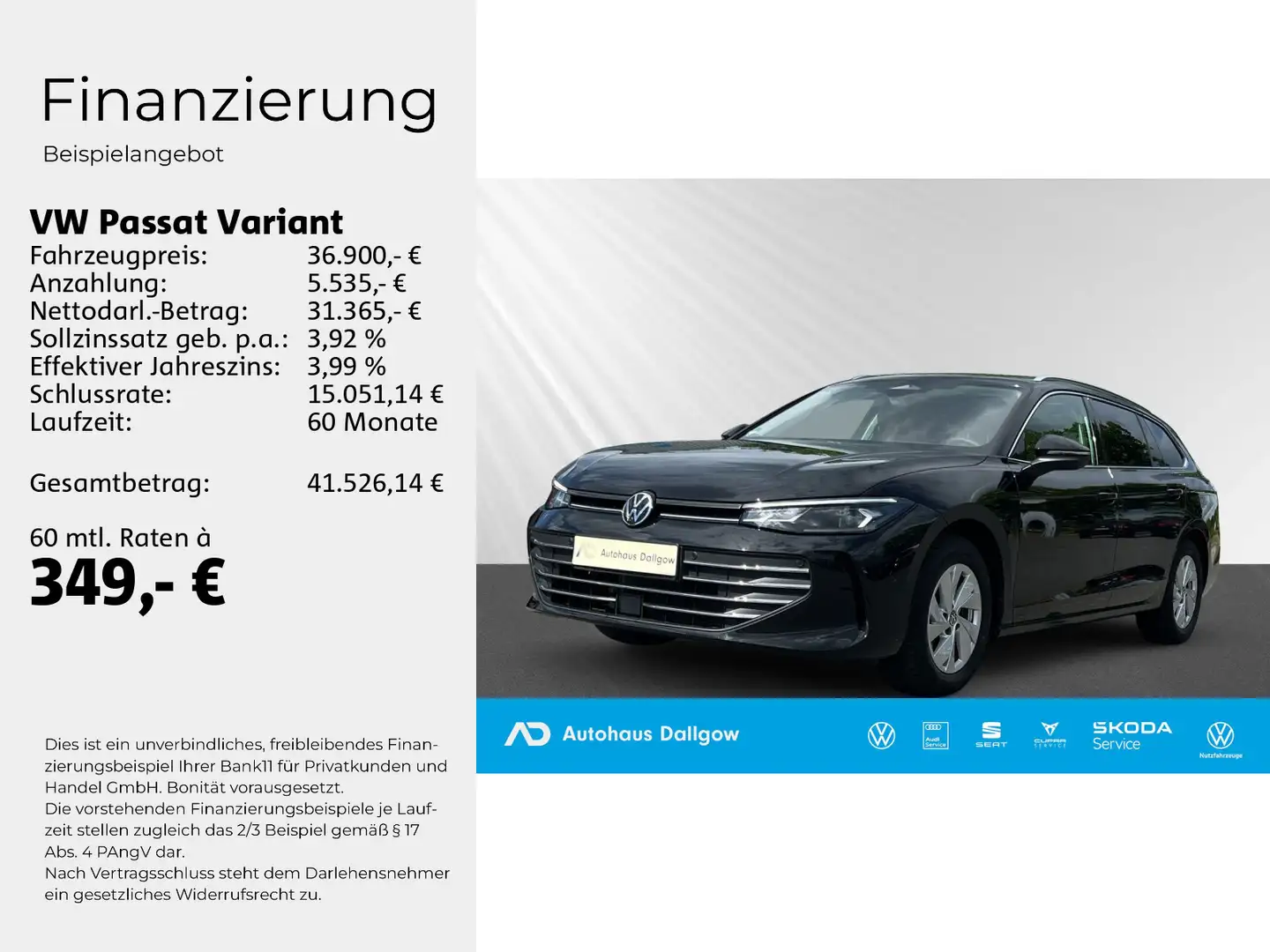Volkswagen Passat Variant Business 1,5l eTSi 150PS*NEU MOD. Schwarz - 2