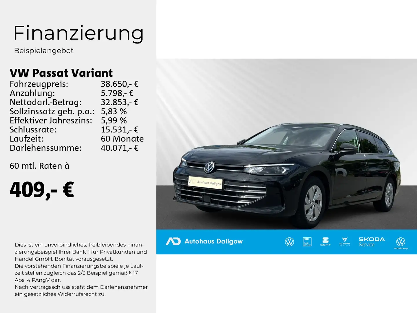 Volkswagen Passat Variant Business 1,5l eTSi 150PS*NEU MOD. Schwarz - 2