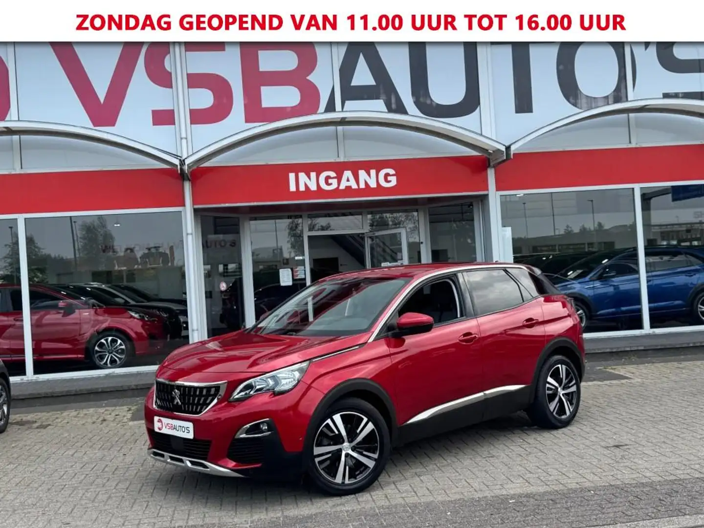 Peugeot 3008 1.2 PURETECH ALLURE AUT. HALF-LEER CARPLAY CAMERA Rood - 1