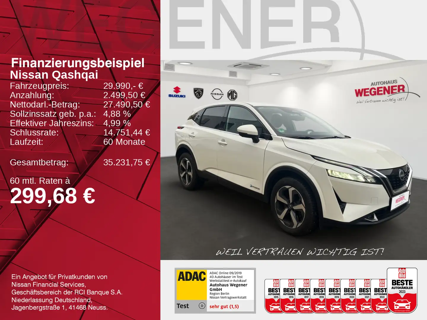 Nissan Qashqai QASHQAI N-CONNECTA 1.5 VC-T 360° KAMERA LED NAVI Weiß - 2