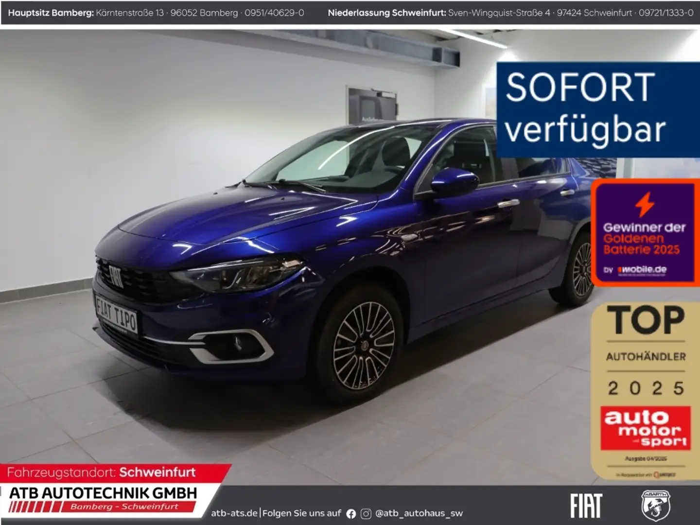 Fiat Tipo Urban Sedan 1,6l Diesel 130 PS Blau - 1