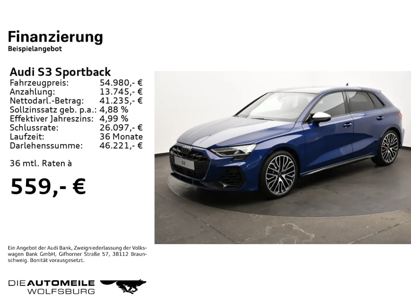 Audi S3 Audi S3 Sportback TFSI 245(333) kW( Modrá - 2