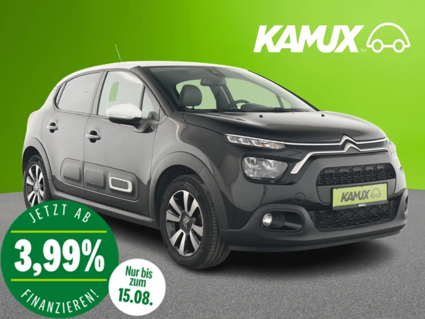 Citroen C3 1.2PureTech Aut.Shine+LED+TEMPO+KLIMA+SHZ+PDC Schwarz - 1