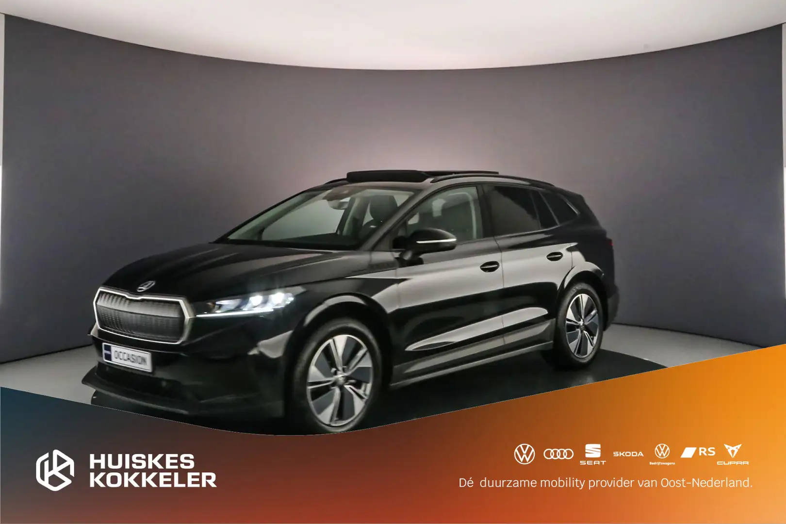 Skoda Enyaq iV 148pk Automaat Panoramadak, Adaptive cruise con Zwart - 1