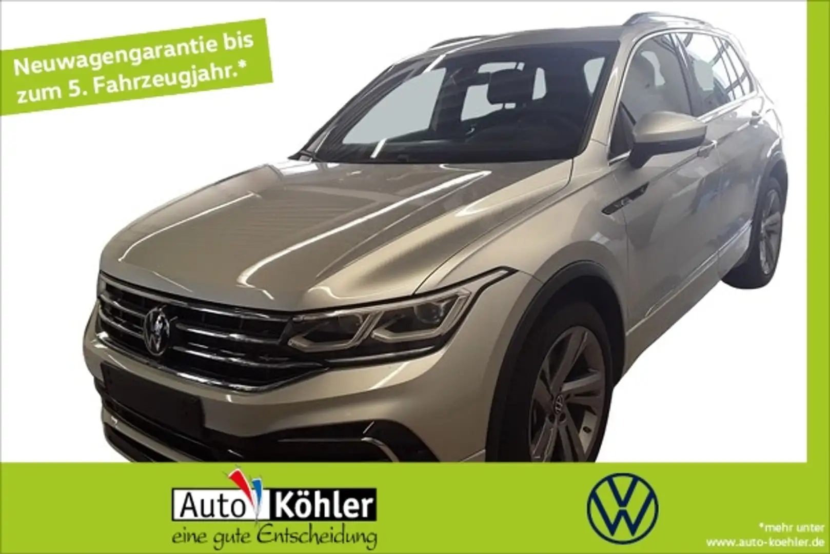 Volkswagen Tiguan R-Line TDi 4M Matrix/Pano/CarPlay/AHK/ACC Silber - 1