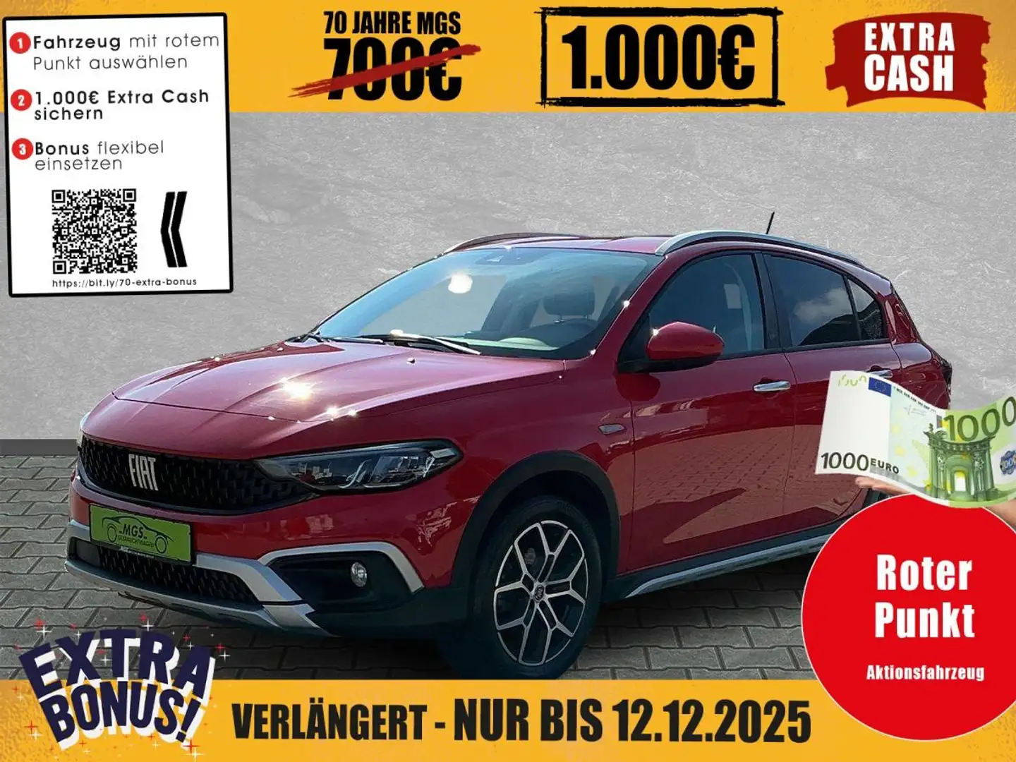 Fiat Tipo Red #DAB #ANDROID #NAVI #S&S #PDC #LED Rot - 1