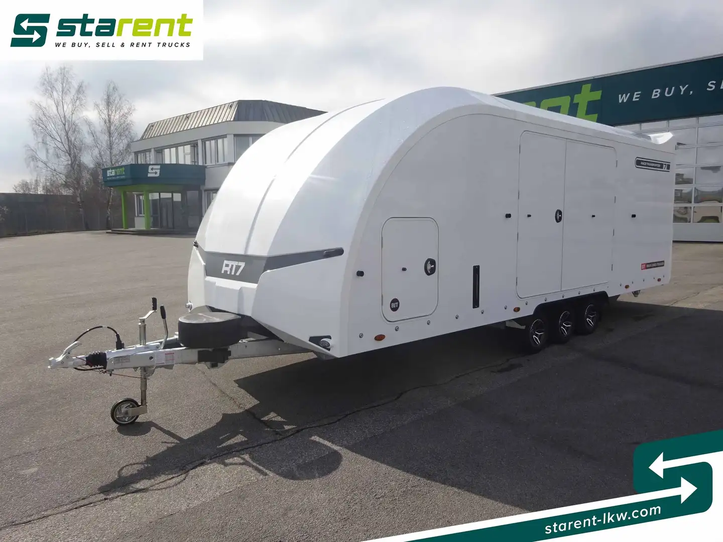 Brian James Race Transporter 7, Seilwinde, elektr. Klappe, RFK Weiß - 1