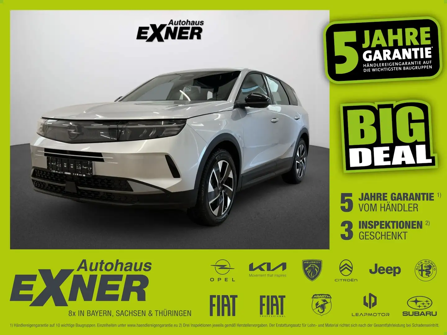 Opel Grandland 1,2 Hybrid EDITION AHK, Tech Paket, Silber - 1