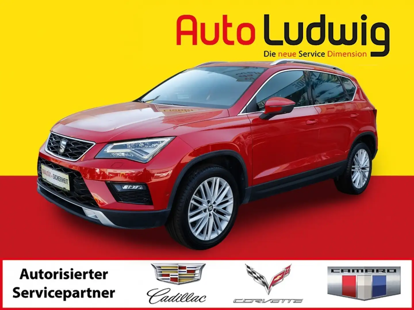 SEAT Ateca 1,4 Xcellence ACT4WD TSI DSG*NAVI*LED*PDC*PANOR... Rojo - 1