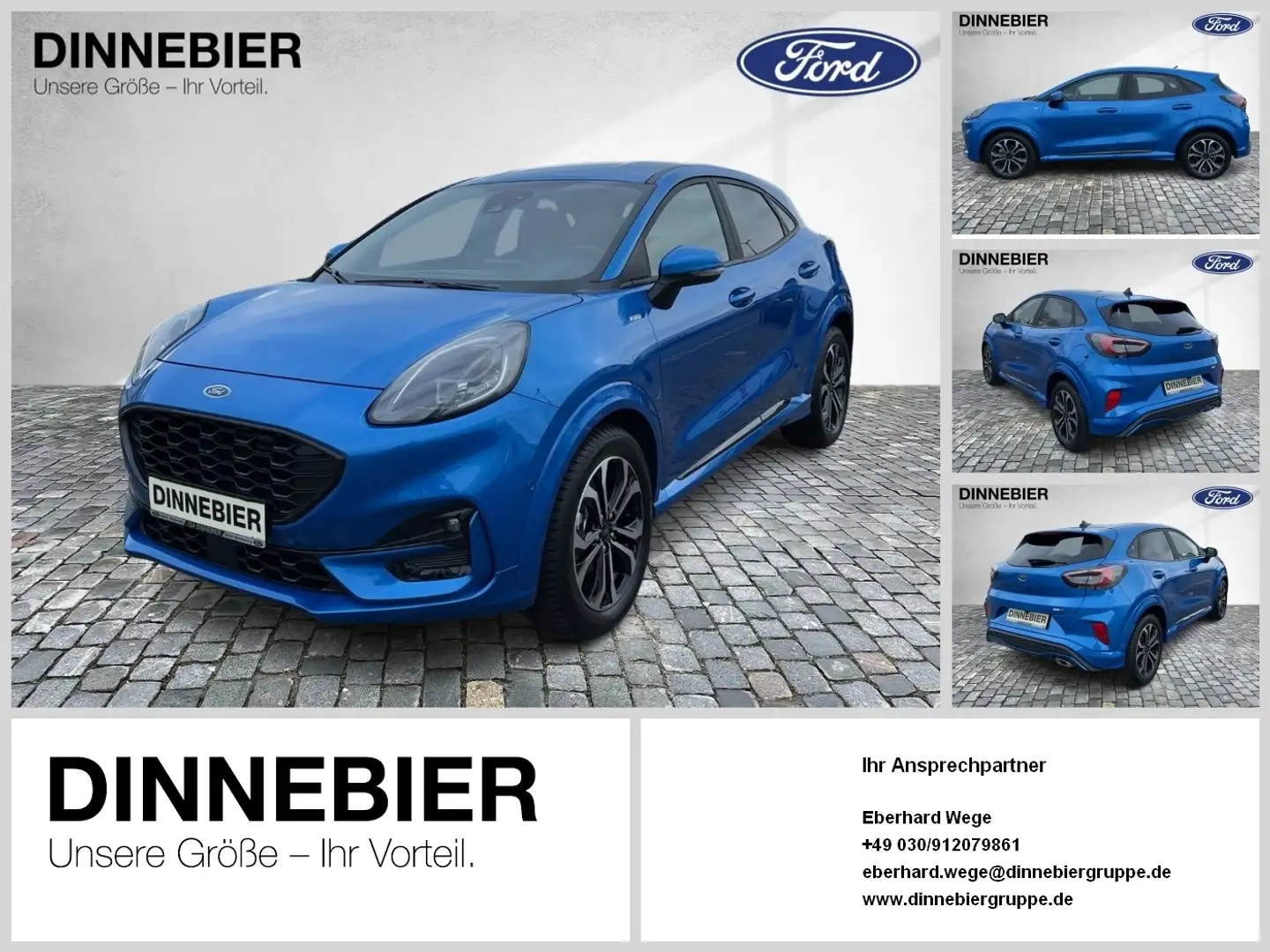 Ford Puma ST-Line LED+Kamera+Allwetter+Winterpaket Blauw - 1