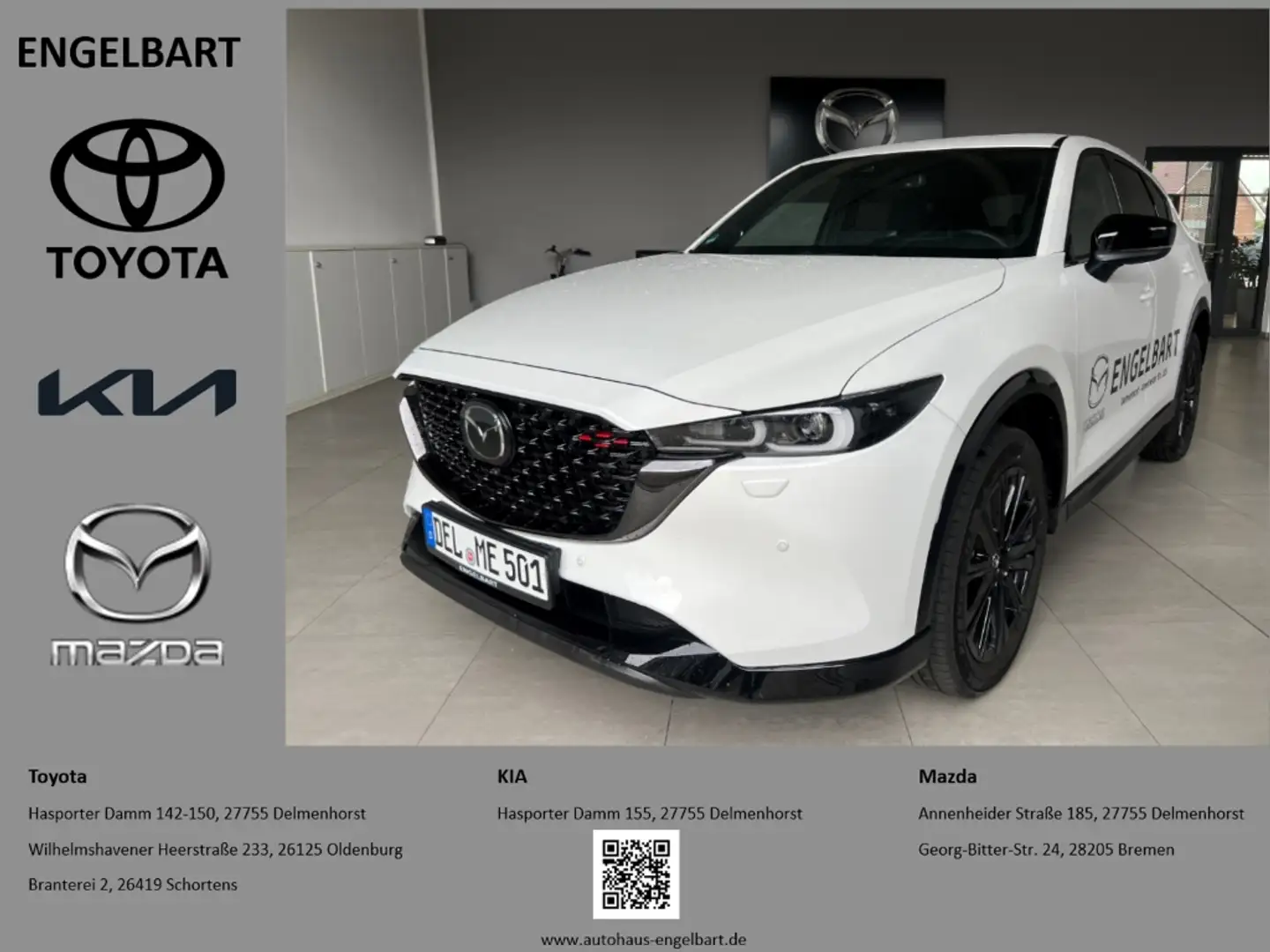 Mazda CX-5 2.5 Homura AWD 194-HUD-Navi-Temp-SHZ-RFK-LED- Bose Weiß - 1