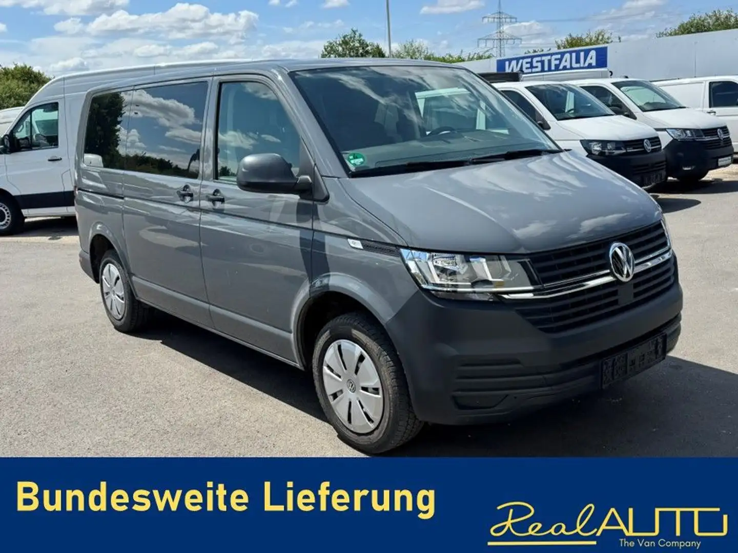 Volkswagen T6 Transporter 6.1 Kasten TDI AHK*2 Schiebetüren Grijs - 1